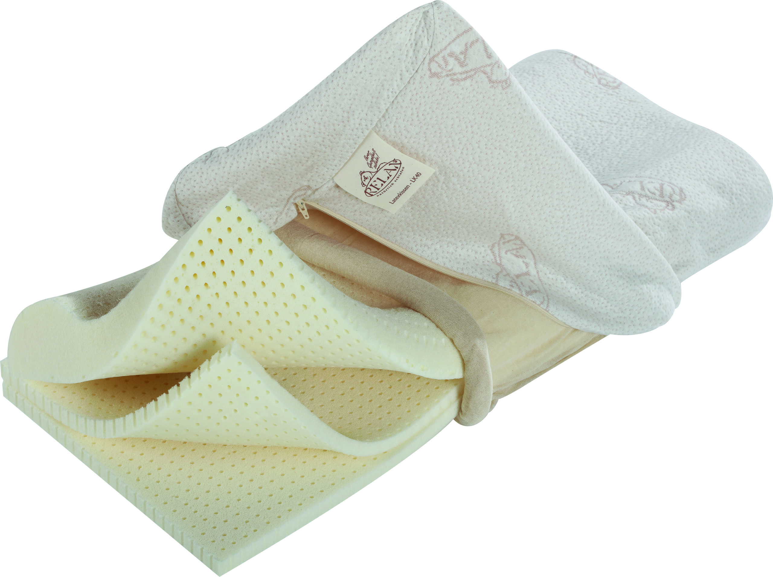 RELAX Latex-Kissen LK 40 mit Naturlatexkern – Schreinerei Bayer