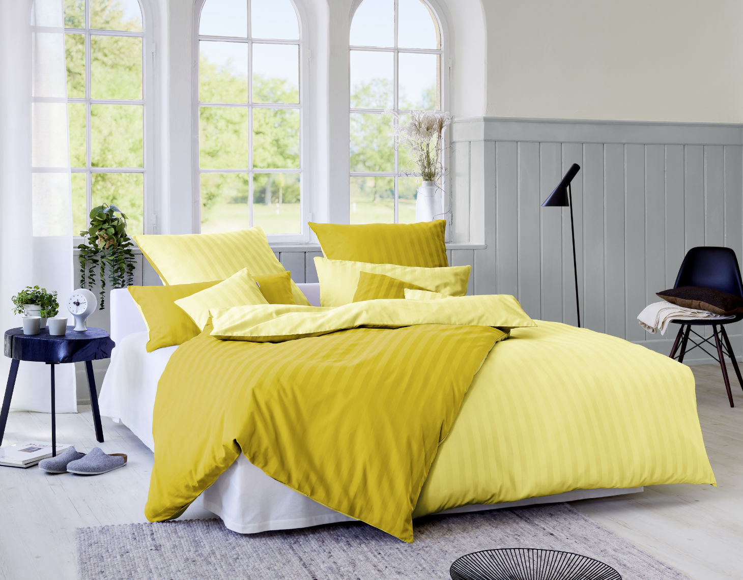 Sommerliche Bio Satin Bettwäsche - Schreinerei Bayer